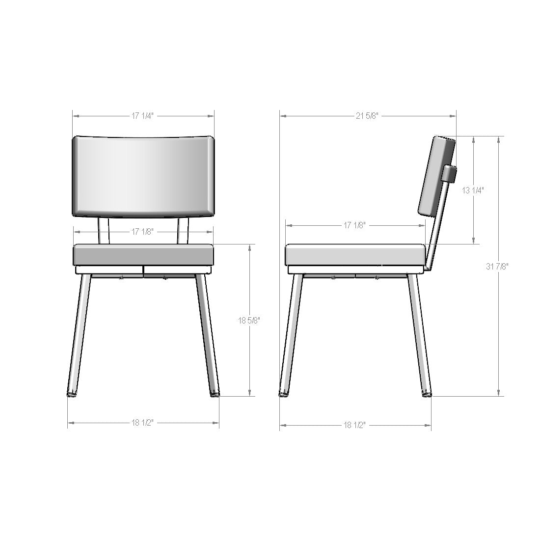 Chaise Wesley en Bois Massif