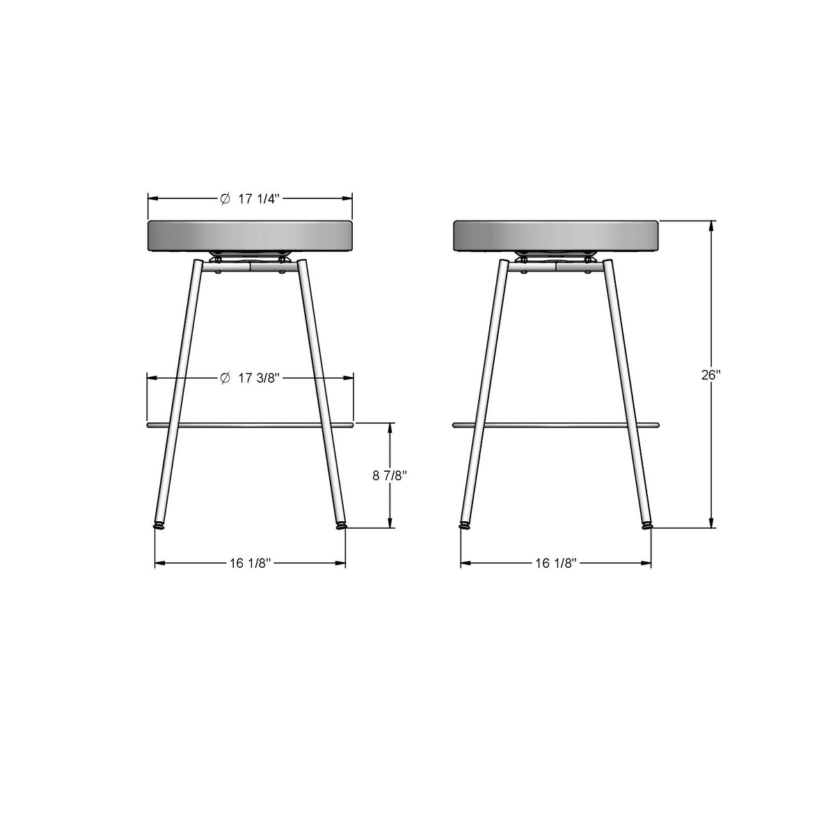 Tabouret pivotant Costa