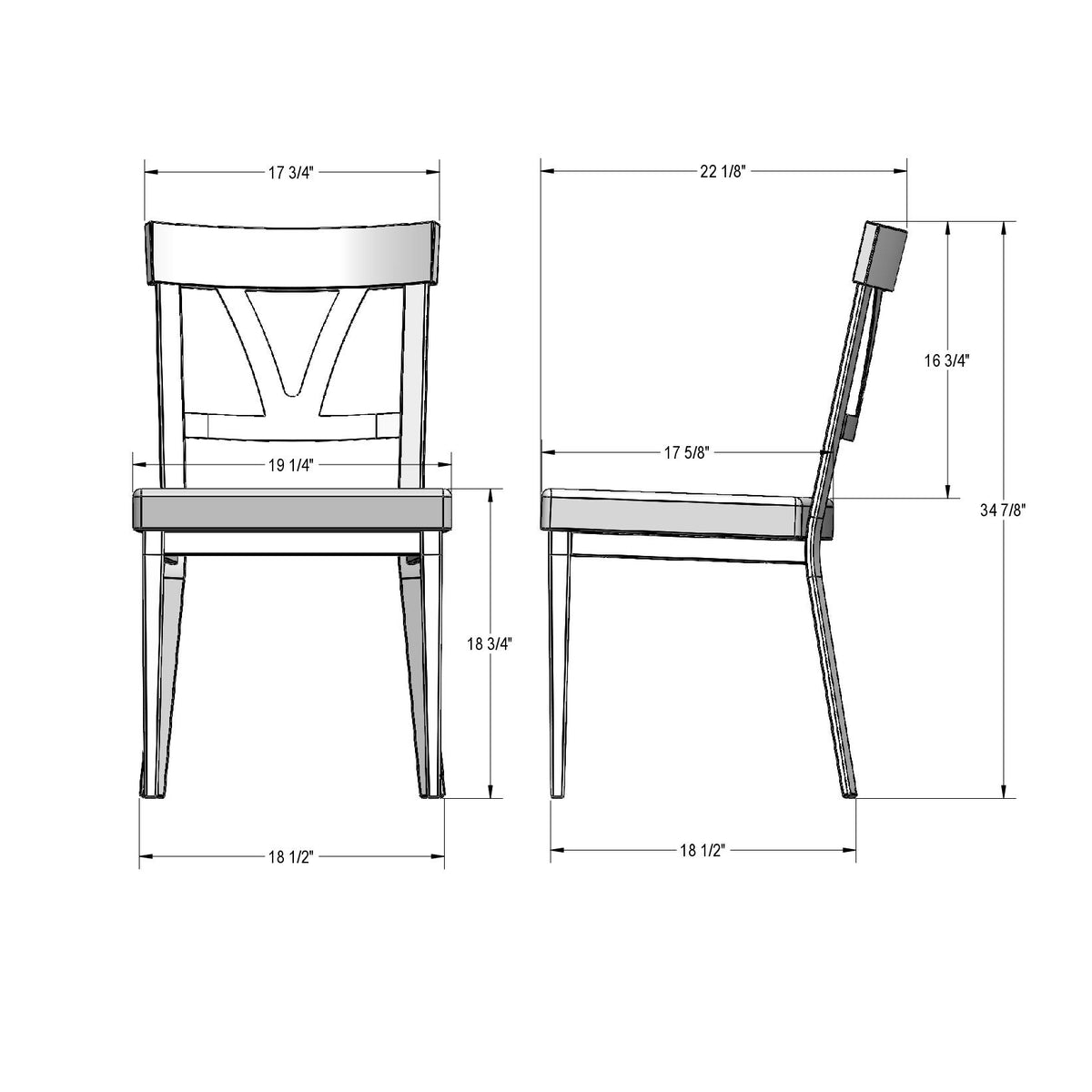 Chaise Lawrence en Bois Massif