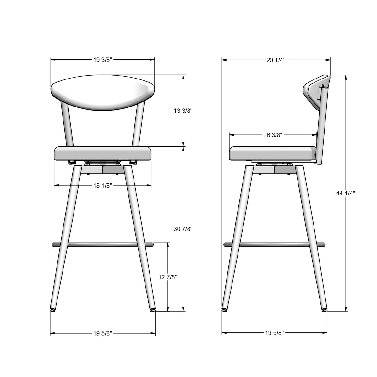 Tabouret pivotant Wilbur
