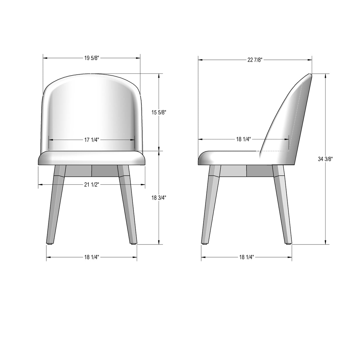 Chaise Zaina en Bois Massif
