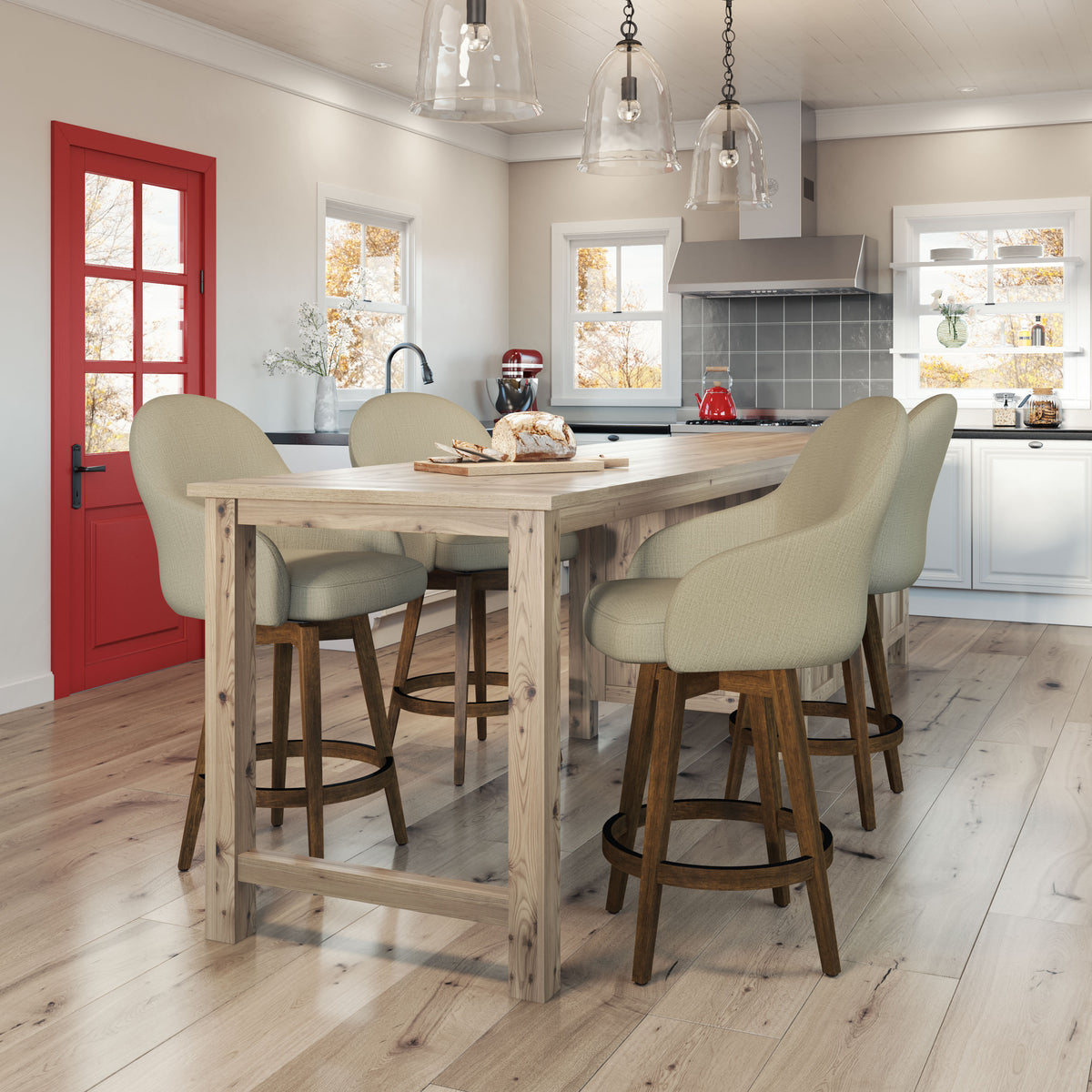 Tabouret pivotant Collin en Bois Massif