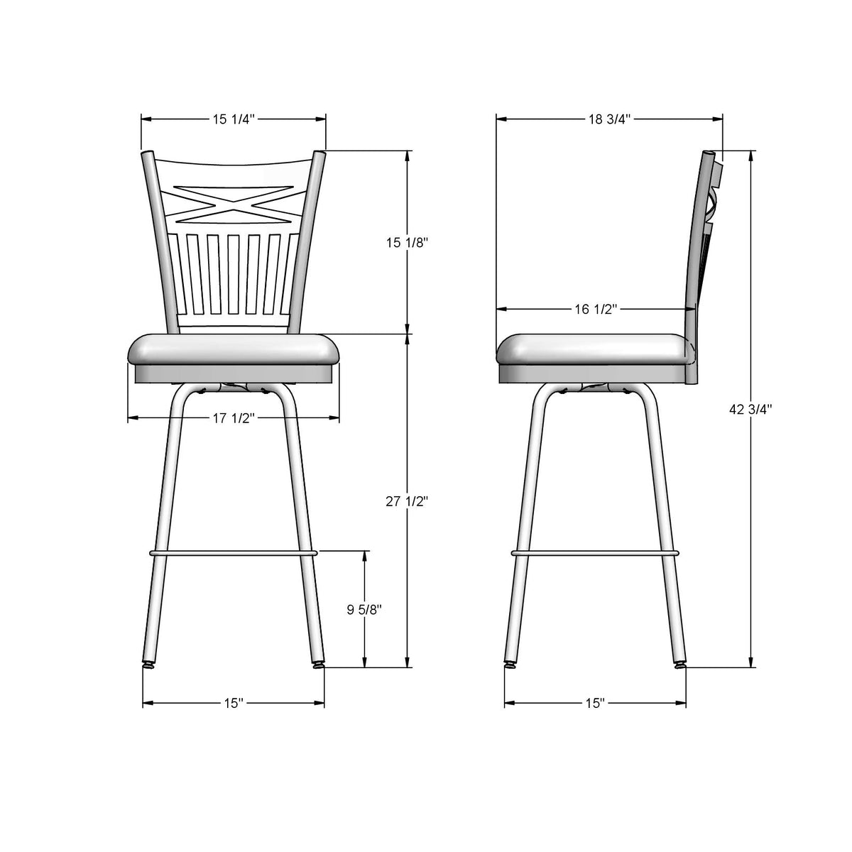 Tabouret pivotant Garden