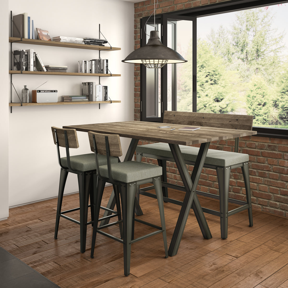 Tabouret non pivotant Upright en Bois Massif
