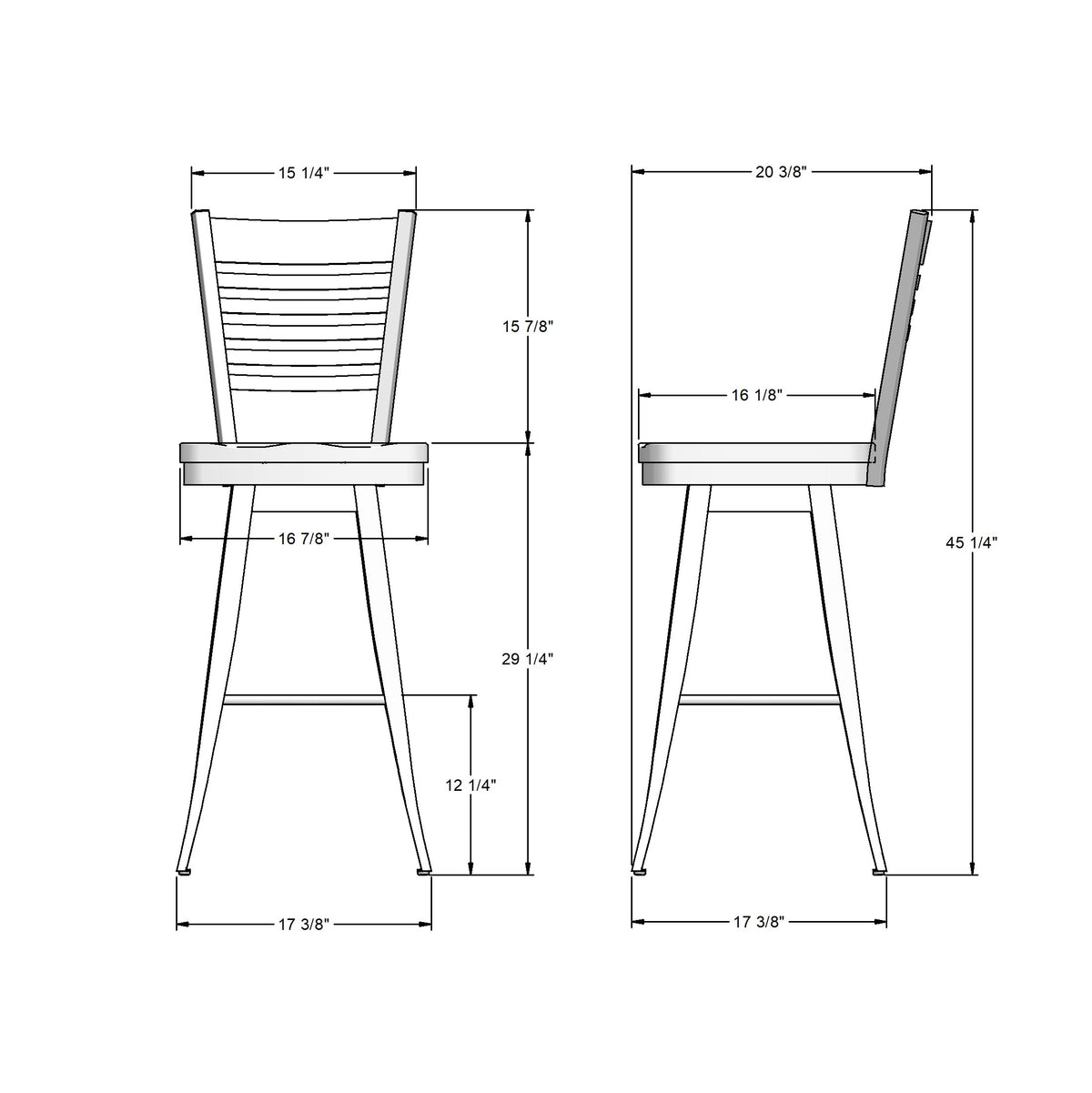 Tabouret pivotant Edwin