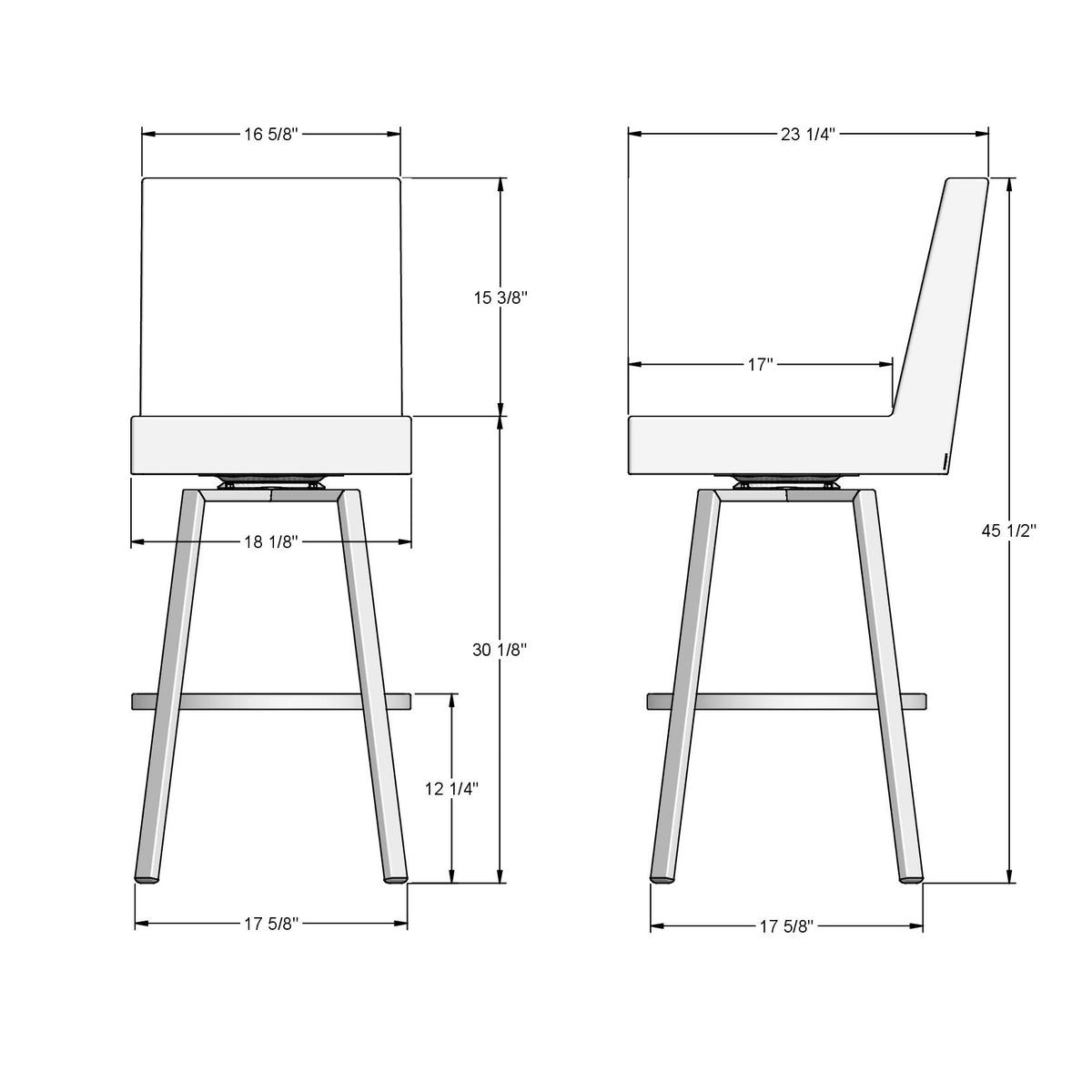 Tabouret pivotant Darlene