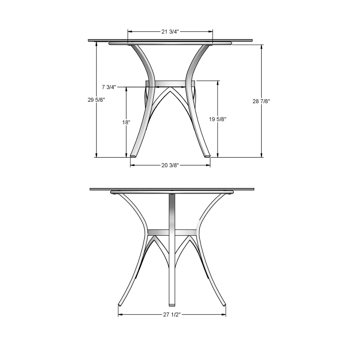 Table avec accent de bois massif Kai
