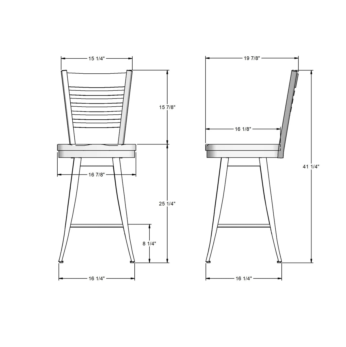 Tabouret pivotant Edwin