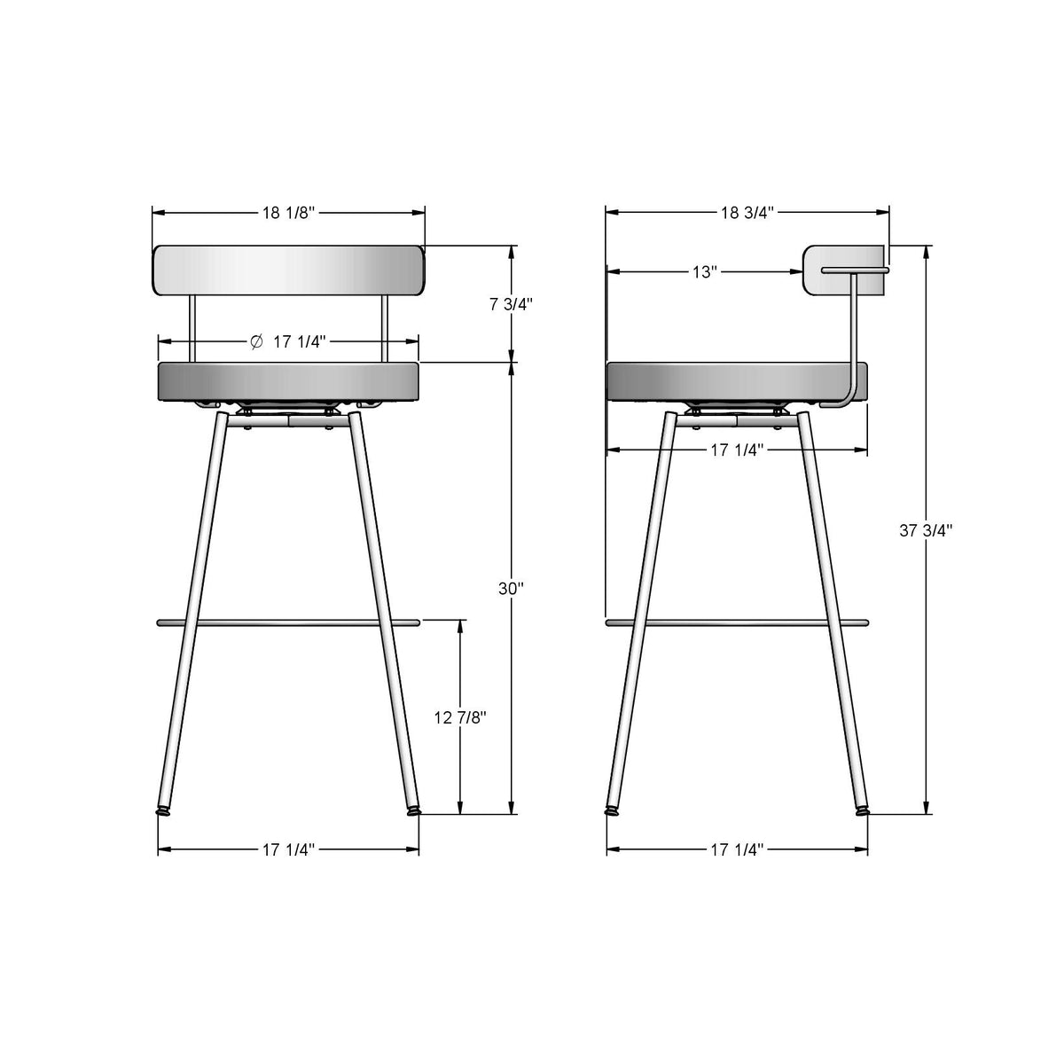 Tabouret pivotant Costa