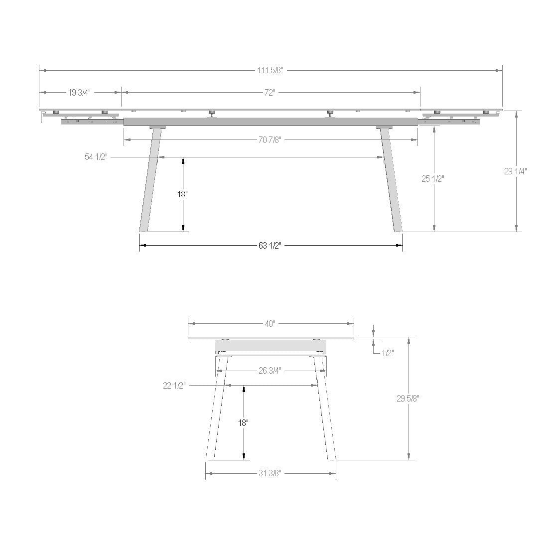 Table extensible Lewis