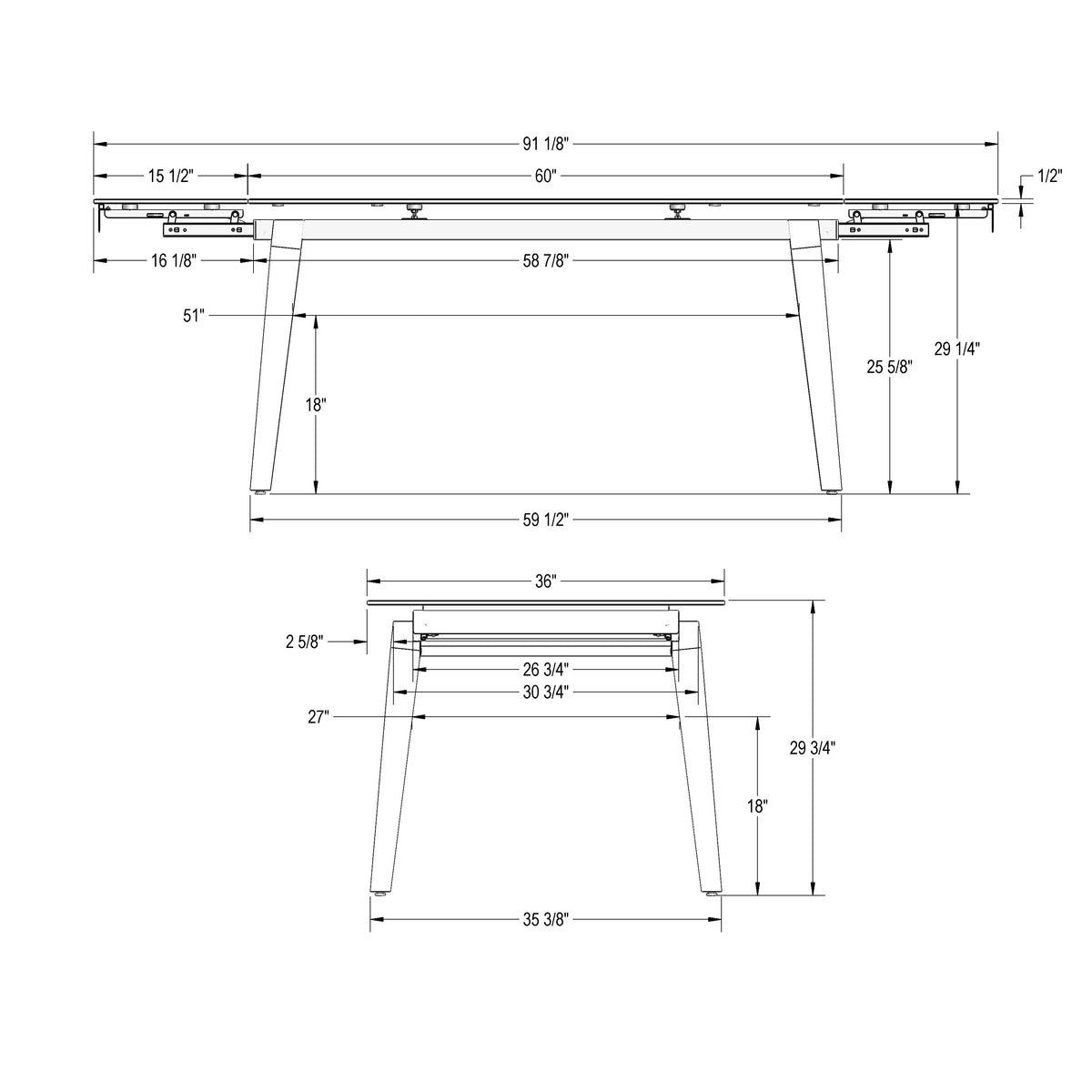 Table extensible Amos en Bois Massif