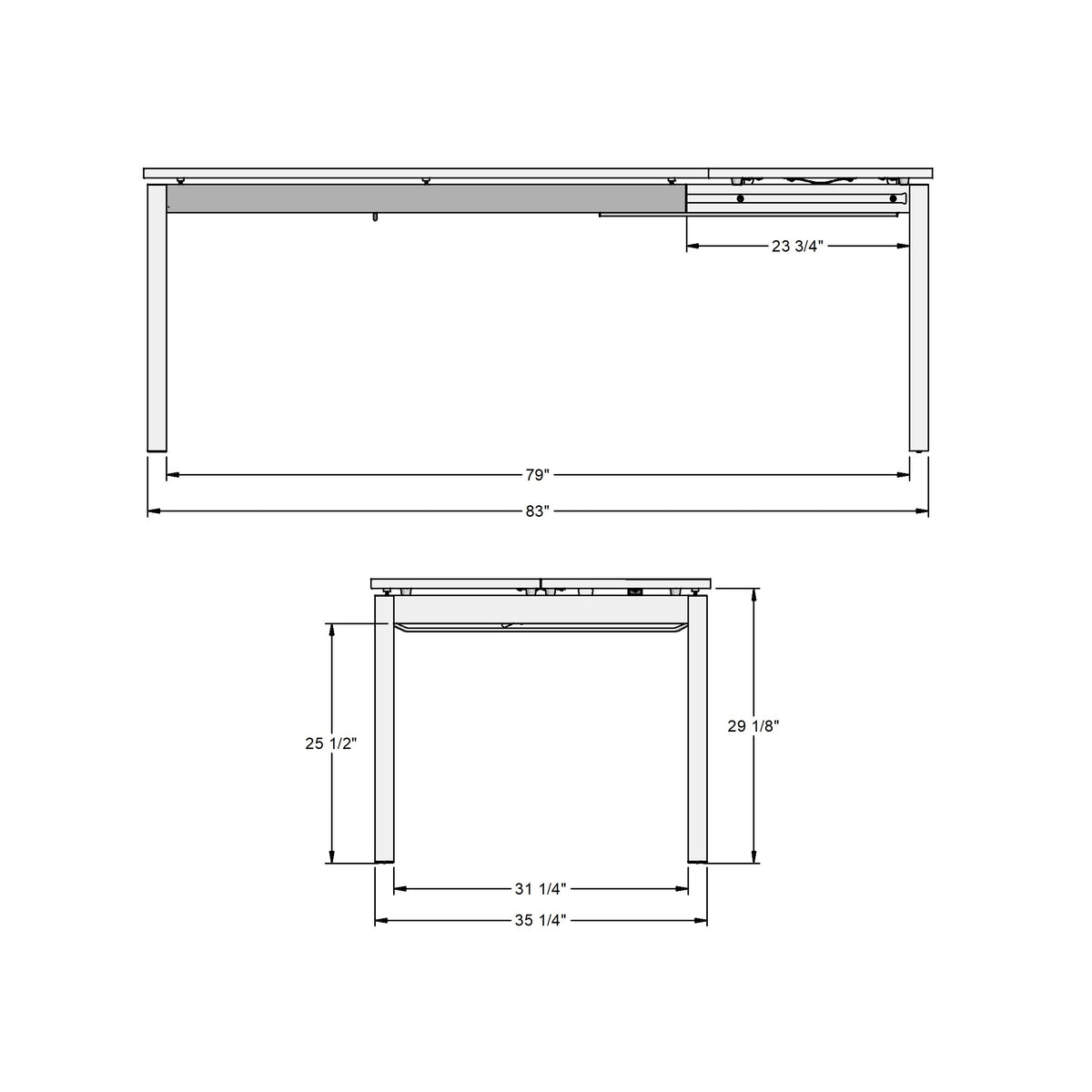 Table extensible Zenith