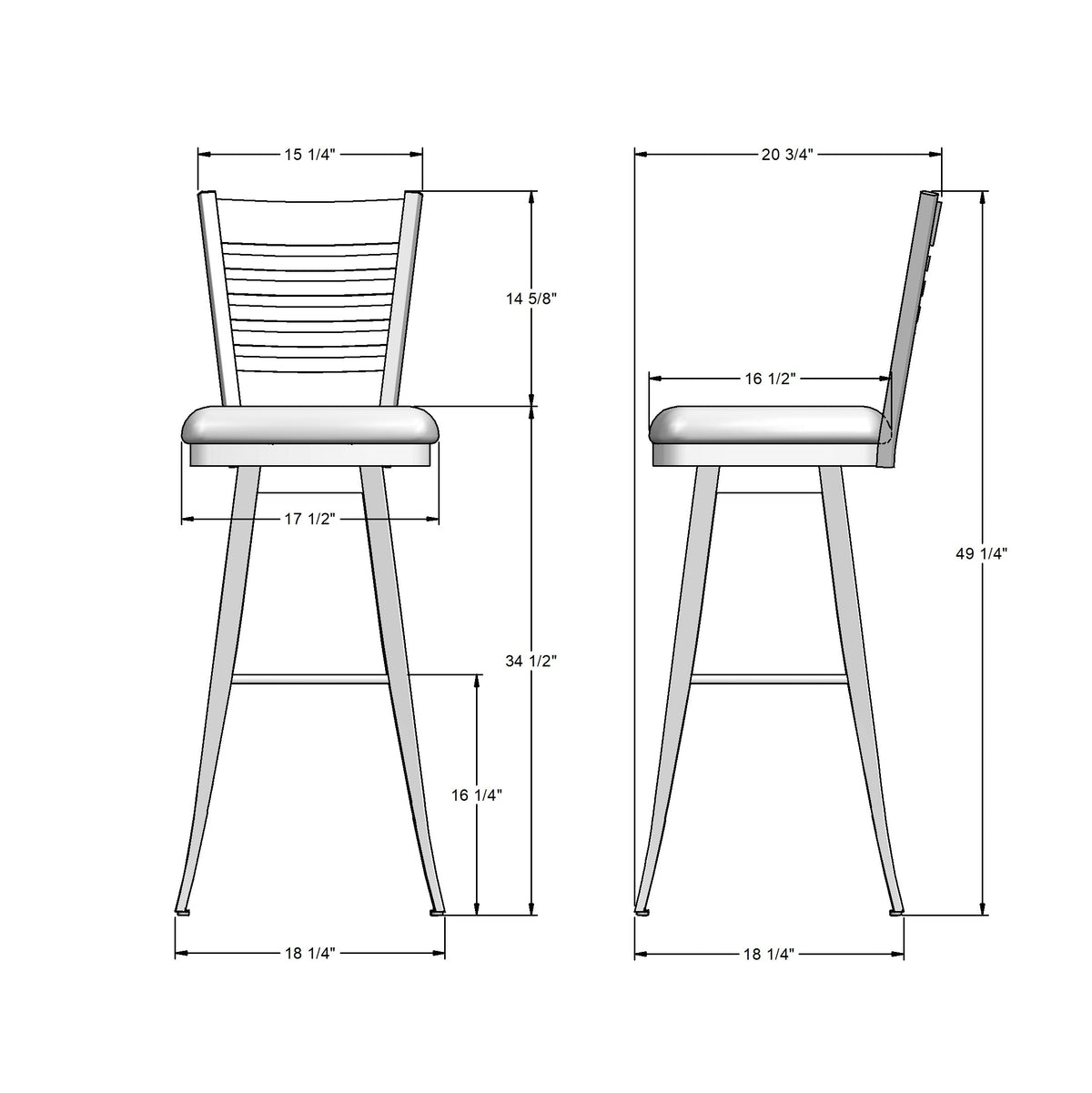 Tabouret pivotant Edwin