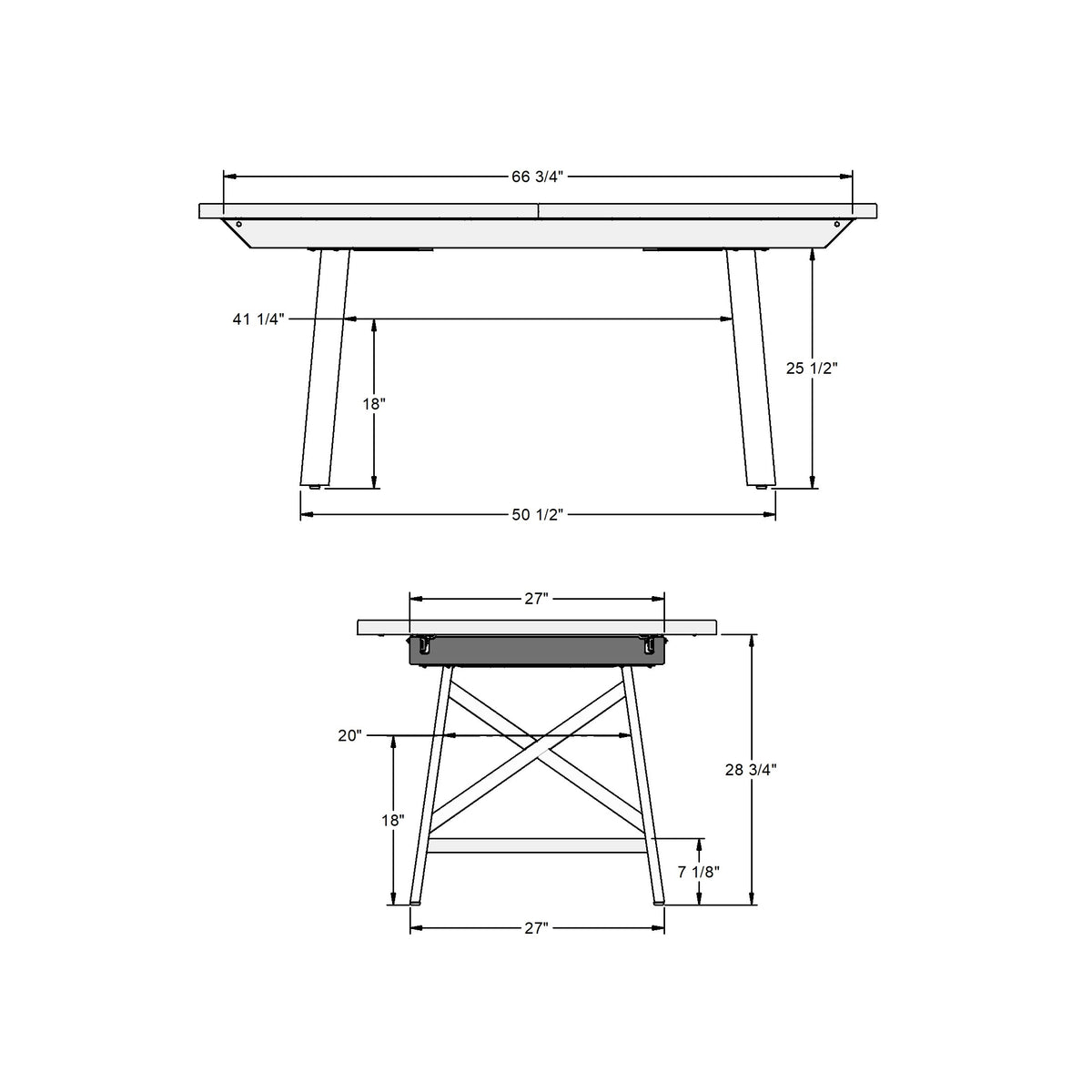 Table extensible Lexington en Bois Massif