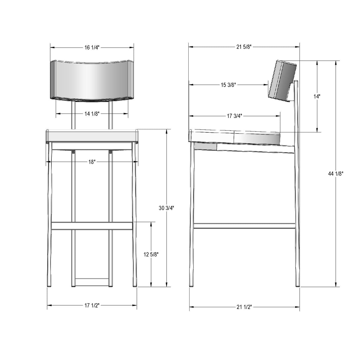 Tabouret non pivotant Lucas