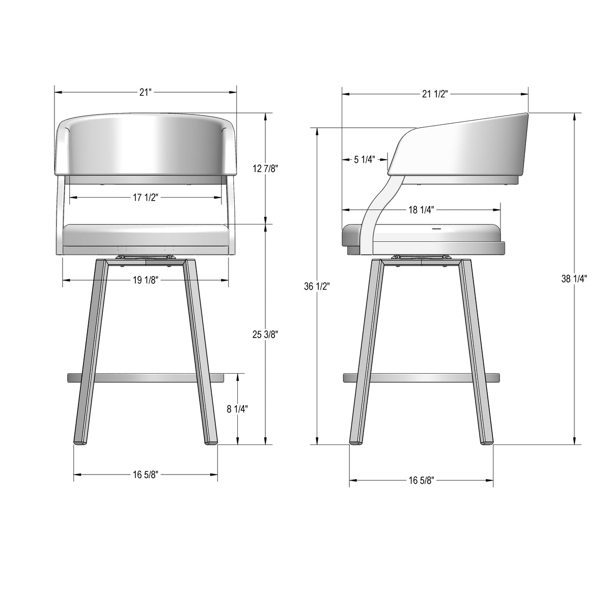 Tabouret pivotant Mazzy