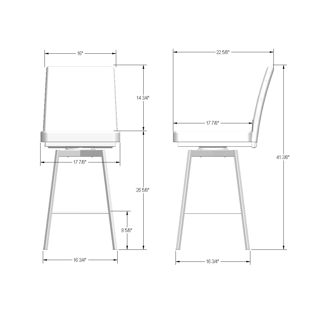 Tabouret pivotant Dorian