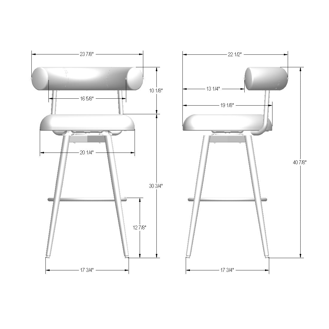 Tabouret pivotant Barbara