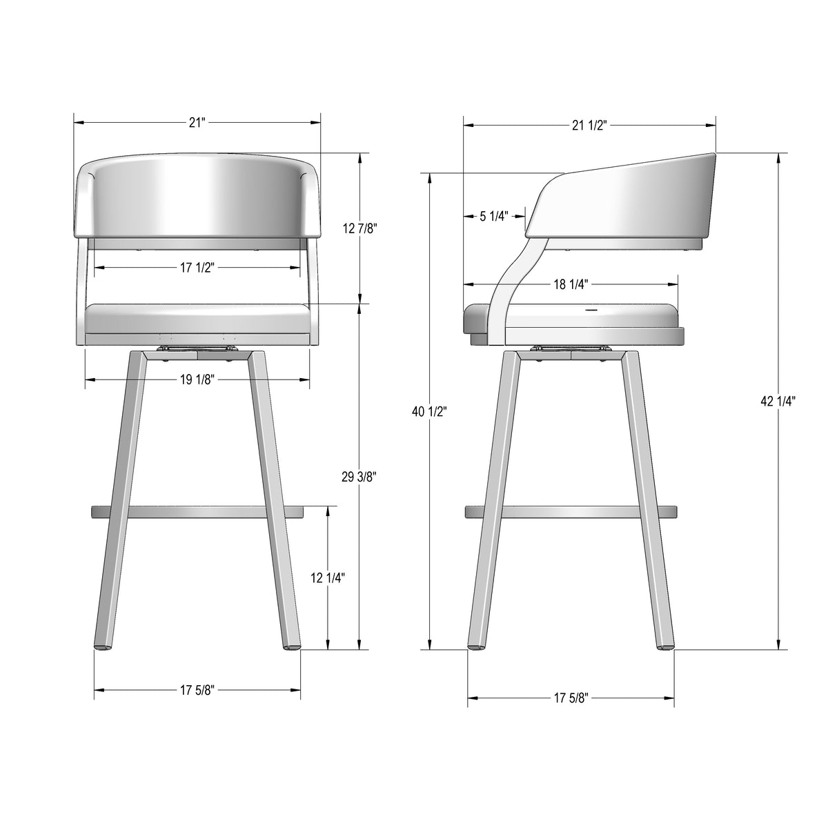 Tabouret pivotant Mazzy