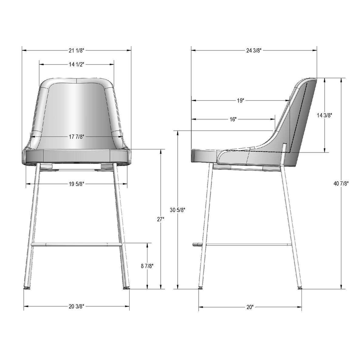 Tabouret non pivotant Essie