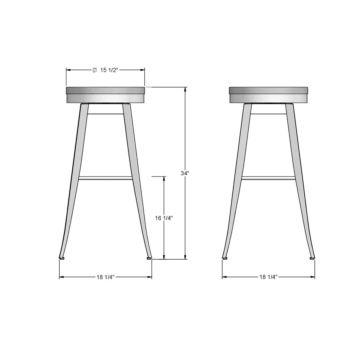 Tabouret pivotant Grace