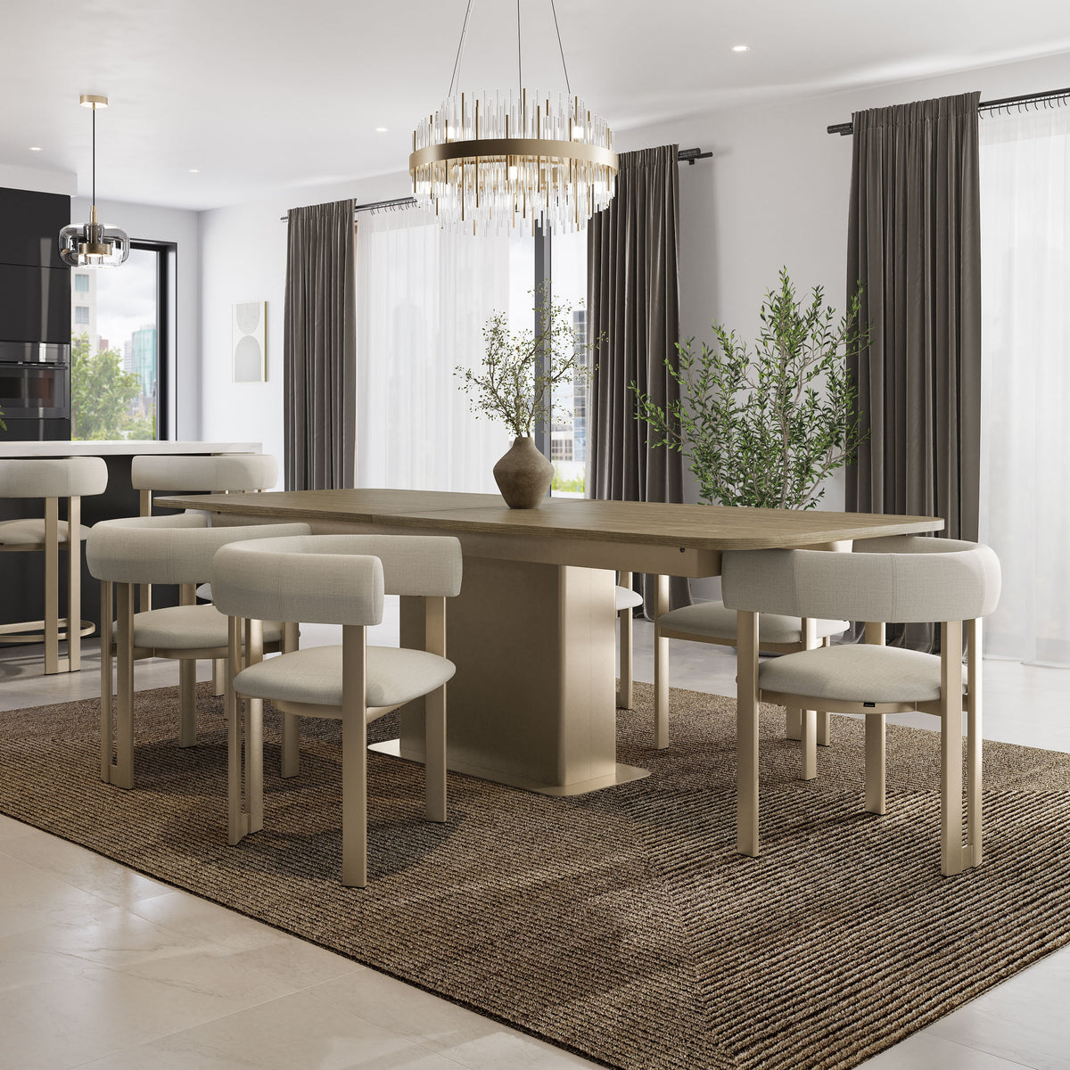 Table extensible pour dessus à rallonge papillon Lucarelli