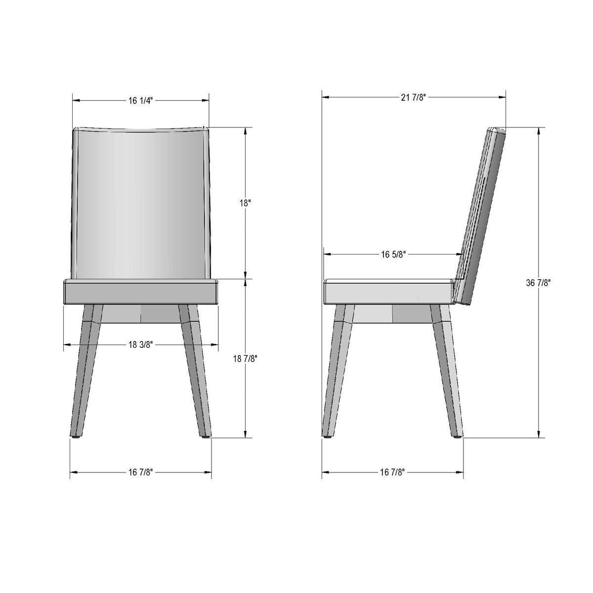 Chaise Wendy en Bois Massif