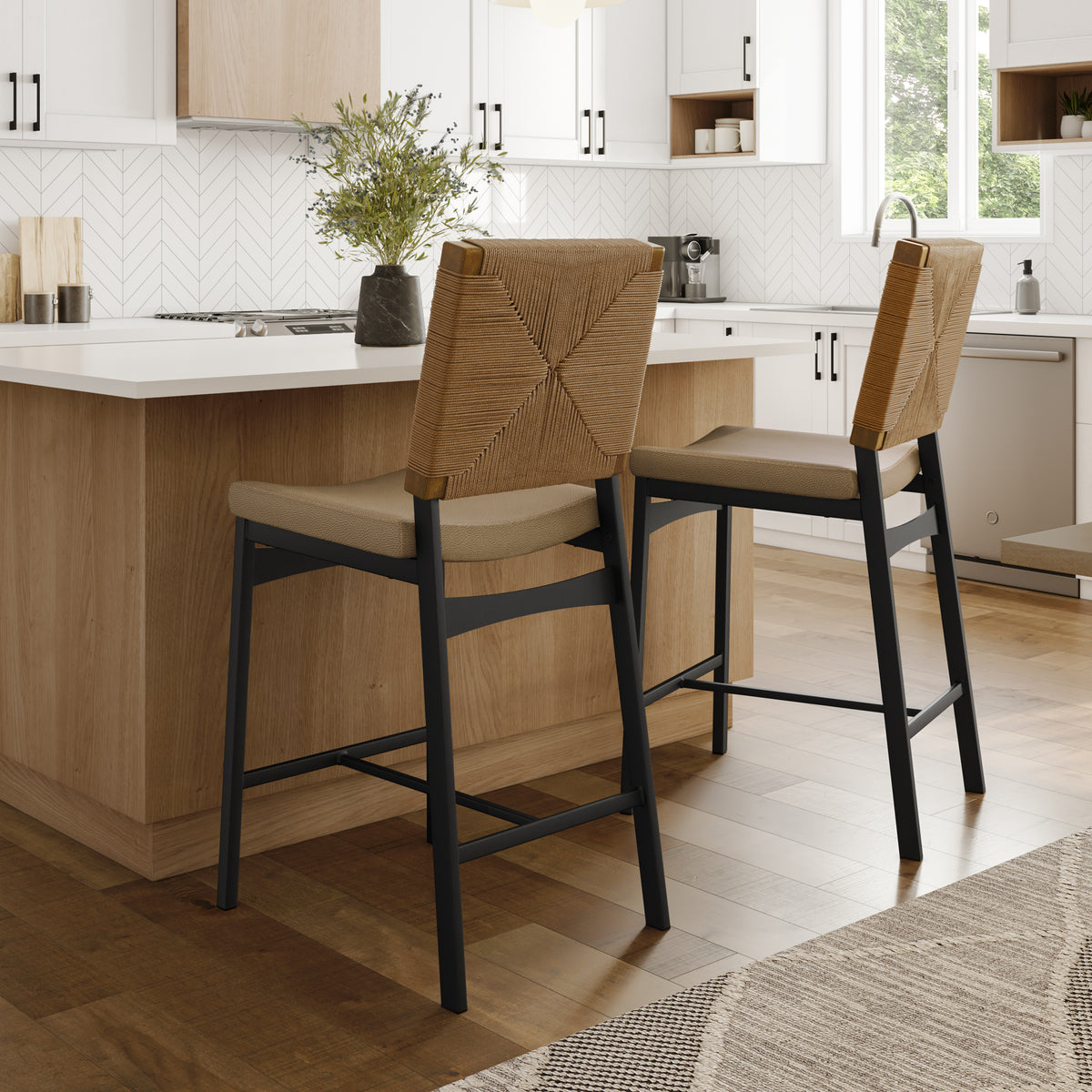 Tabouret non pivotant Abby en Bois Massif