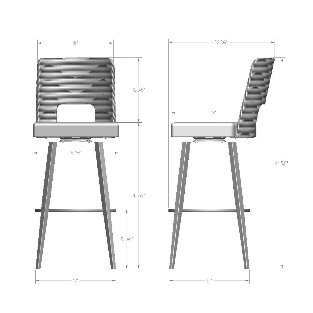 Tabouret pivotant Chase