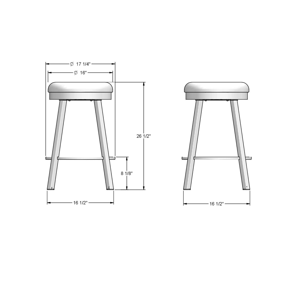 Tabouret pivotant Connor