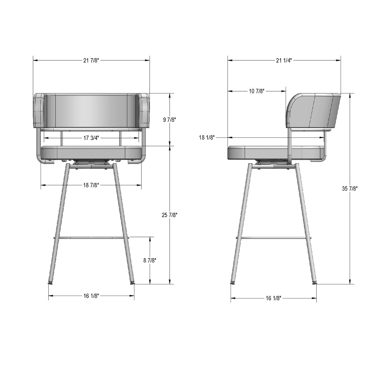 Tabouret pivotant Enya