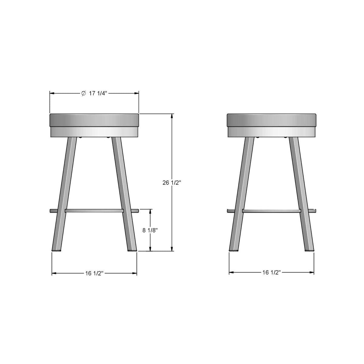 Tabouret pivotant Rudy