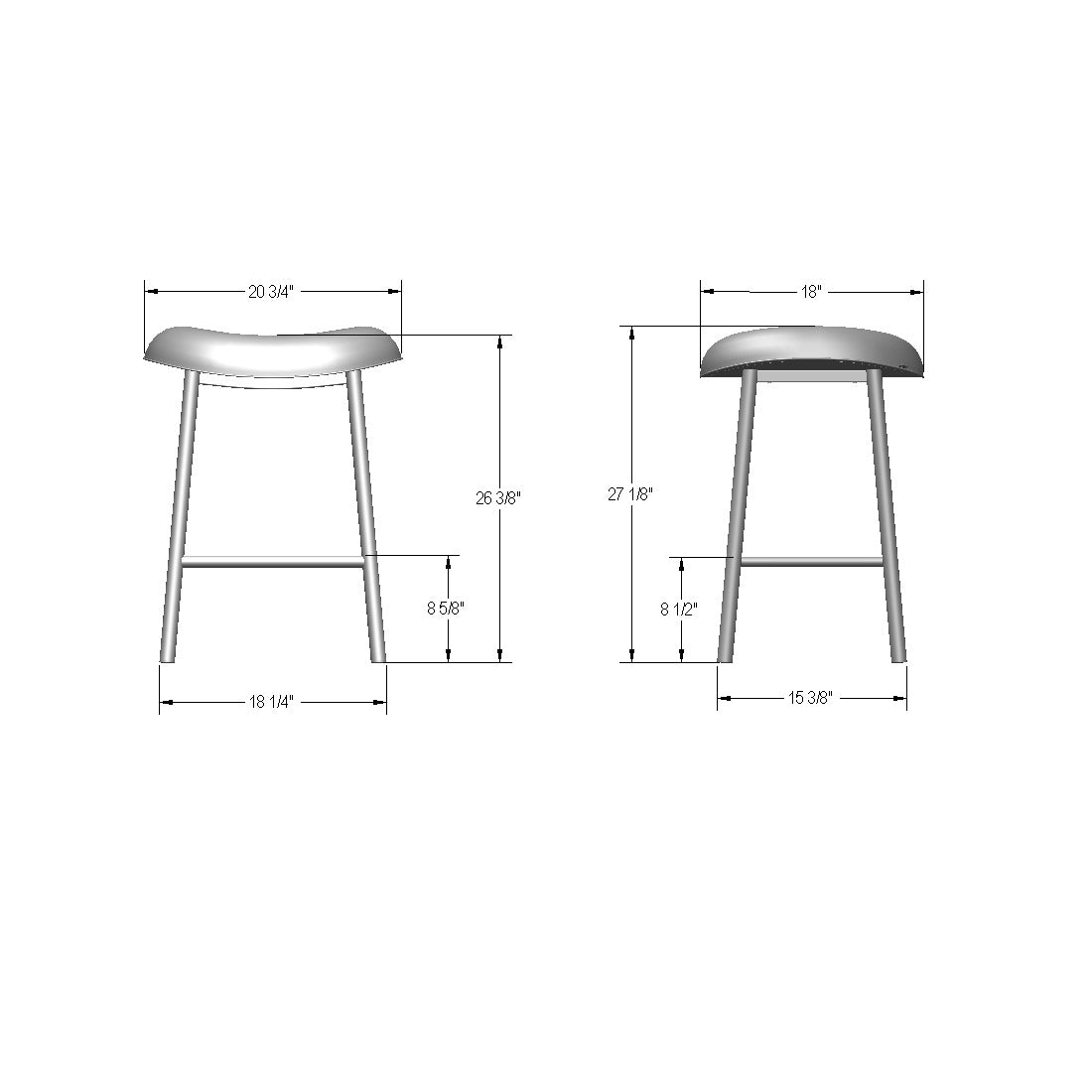 Tabouret non pivotant Willo