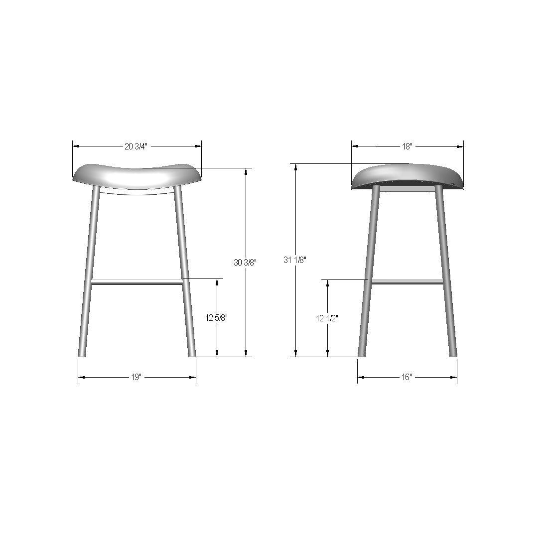 Tabouret non pivotant Willo