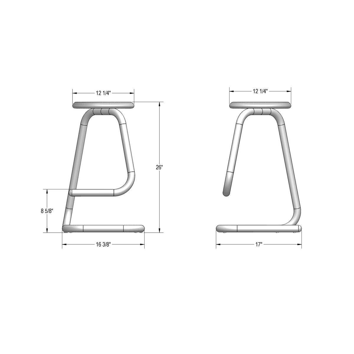 Tabouret non pivotant Paperclip70