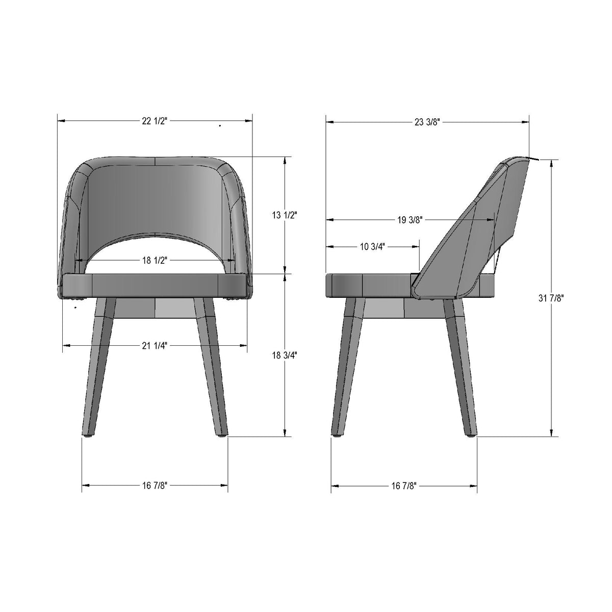 Chaise Scheila en Bois Massif