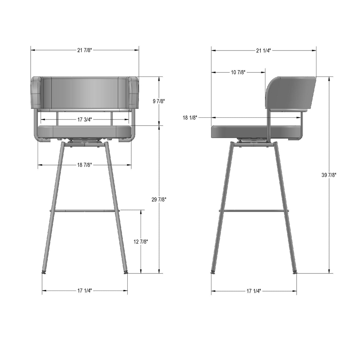 Tabouret pivotant Enya