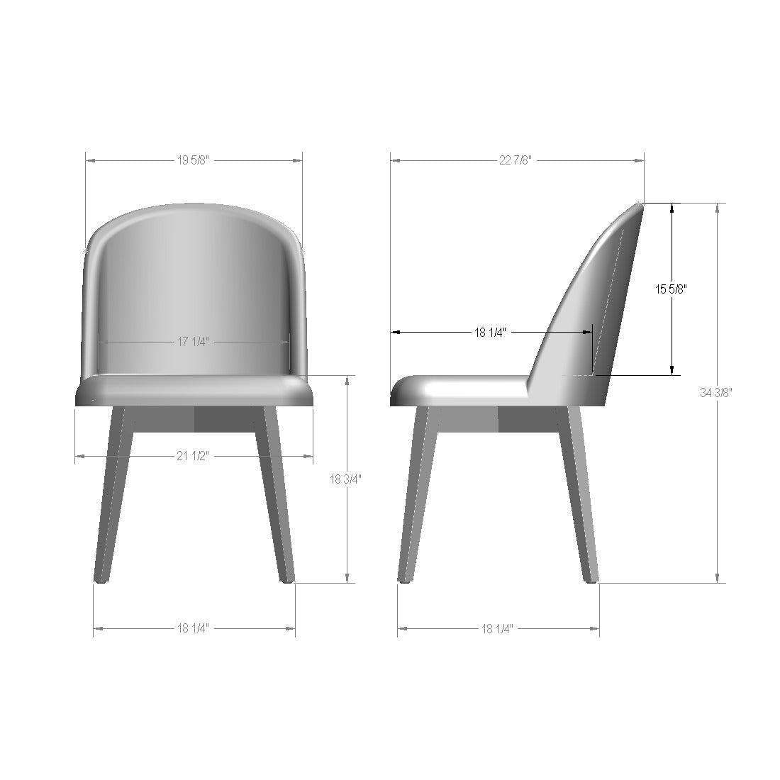 Chaise Zaina en Bois Massif