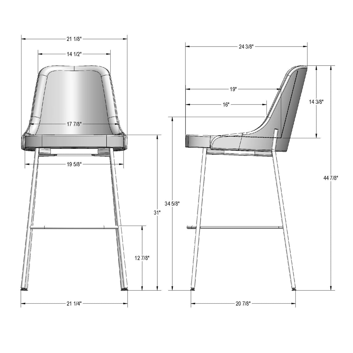 Tabouret non pivotant Essie