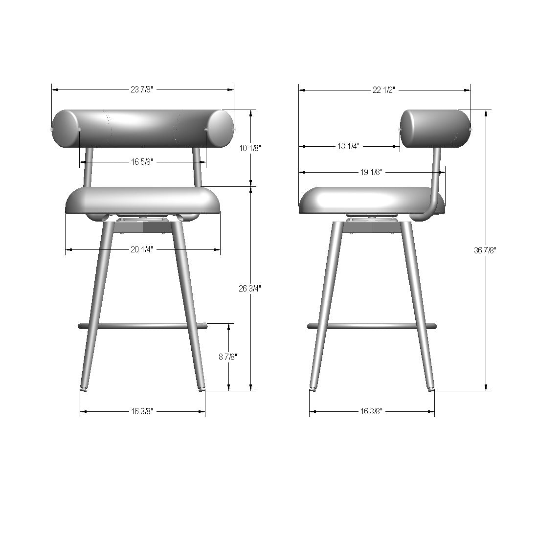 Tabouret pivotant Barbara