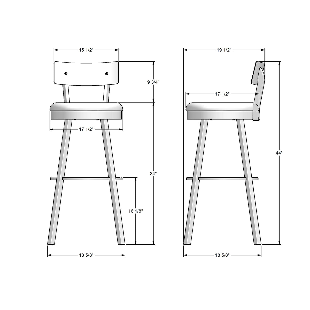 Tabouret pivotant Lauren