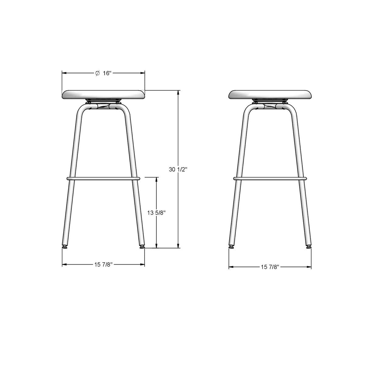 Tabouret pivotant Button