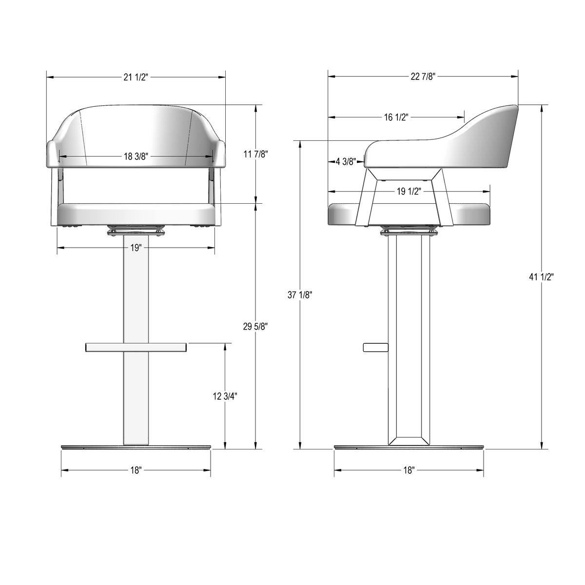 Tabouret pivotant Jayden
