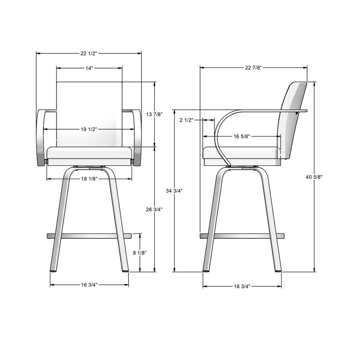 Tabouret pivotant Lance