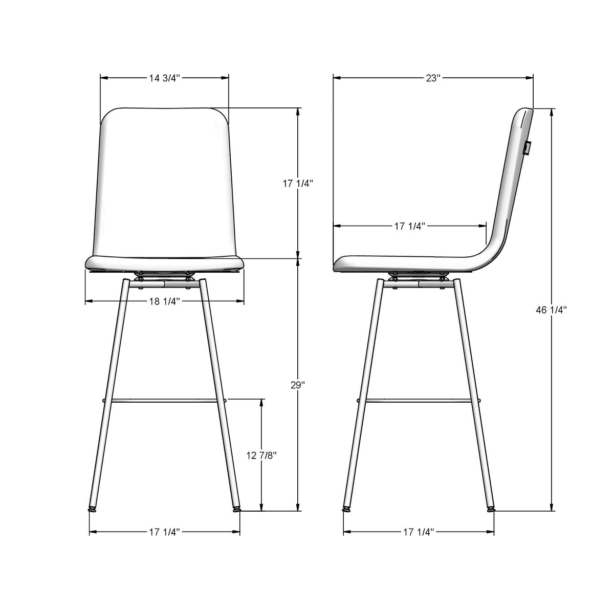 Tabouret pivotant Bray