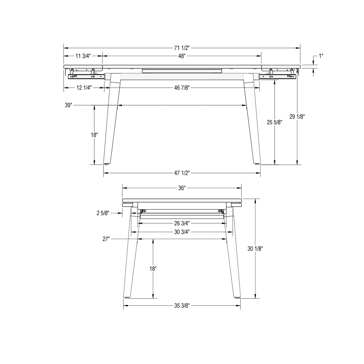 Table extensible Amos en Bois Massif