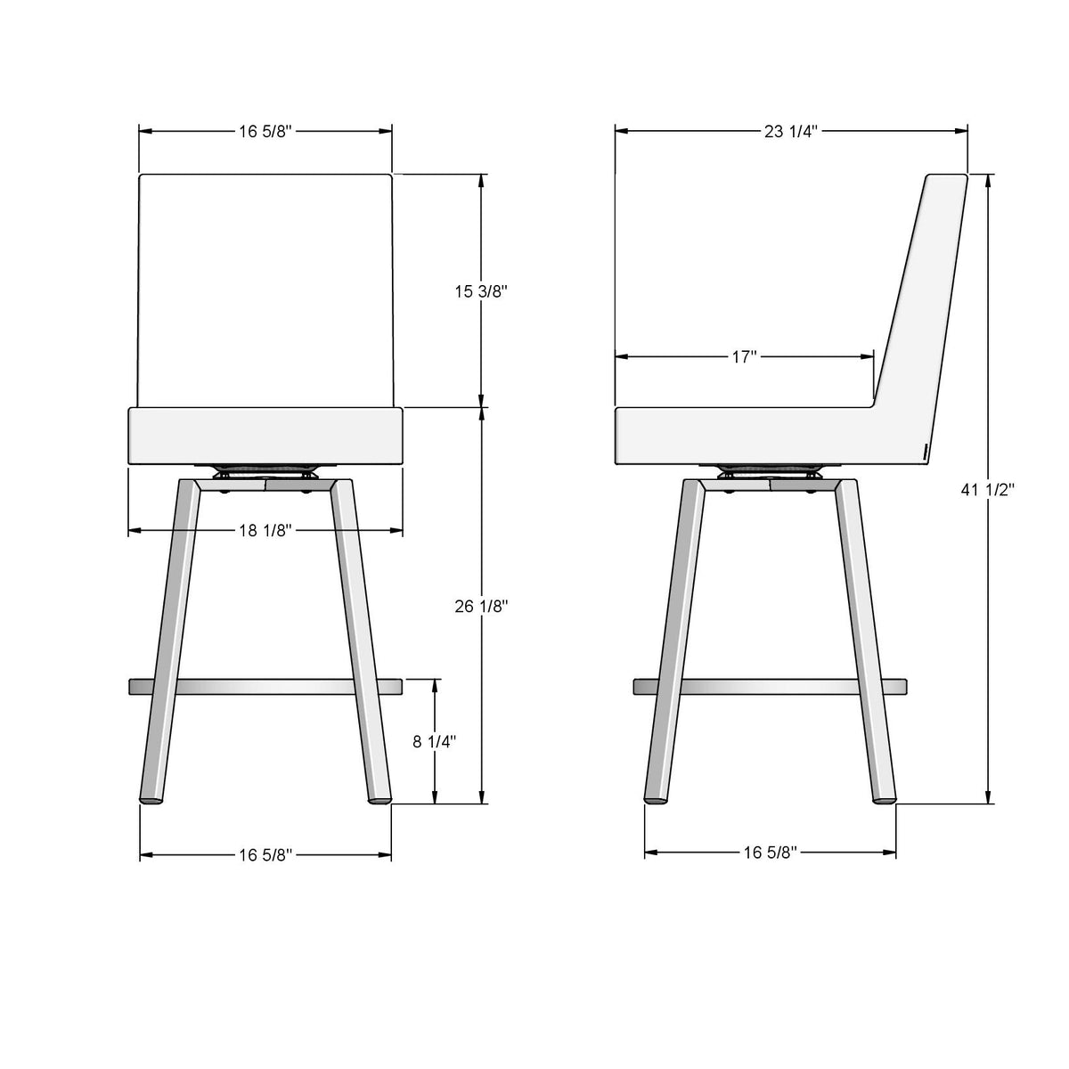 Tabouret pivotant Darlene