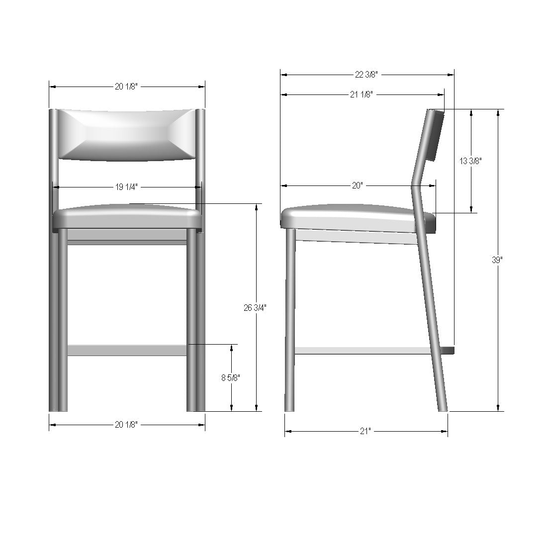 Tabouret non pivotant Adriana