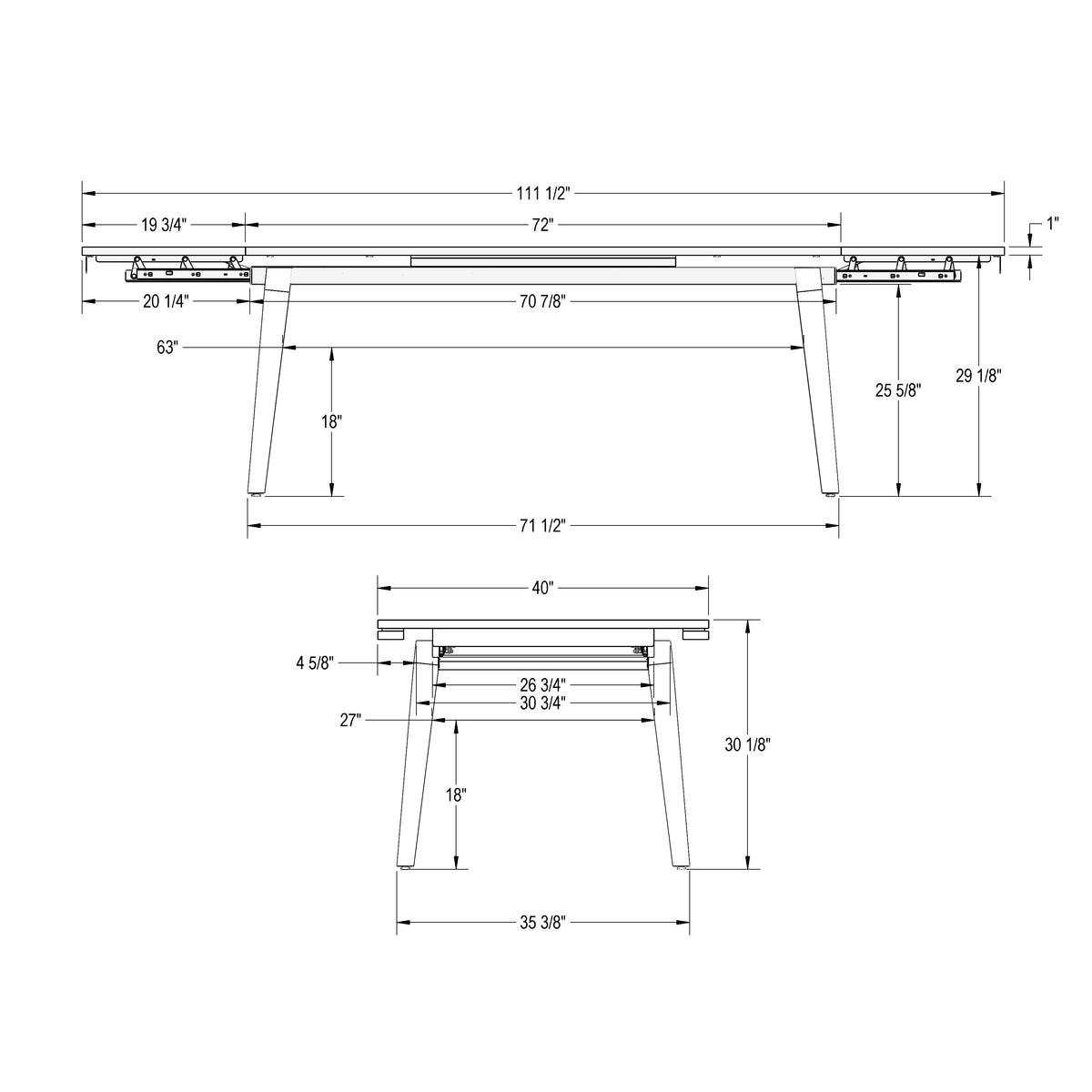 Table extensible Amos en Bois Massif