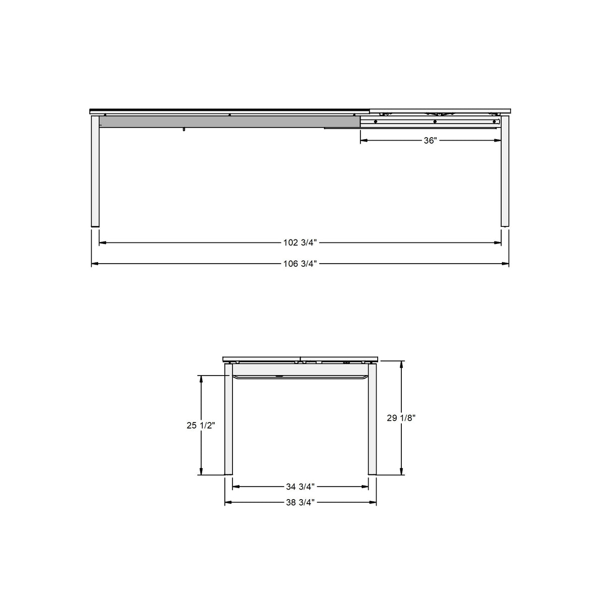 Table extensible Zenith